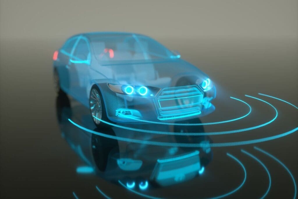 Radar based showcasing a whole body x-ray view of a vehicle